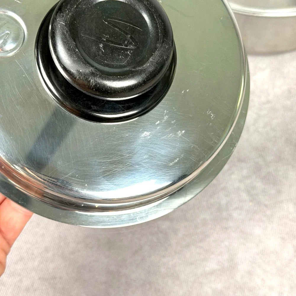 Saladmaster Versa Tec TP304-316 1 qt Sauce Pan w/Vapo-Lid & Long Handle System 7